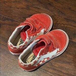 Kids Red Checkerboard Shoes